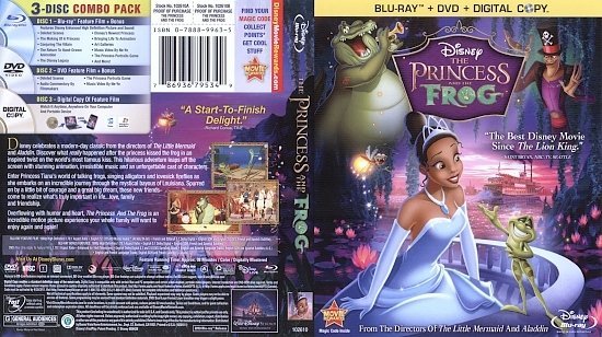 dvd cover The Princess and the Frog (2009) Blu-Ray
