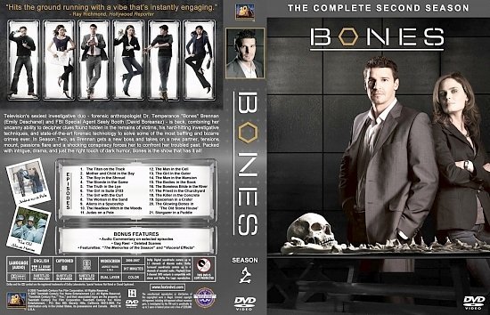 dvd cover Bones Season 2