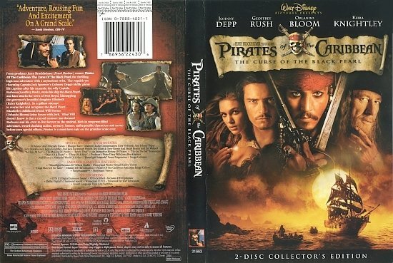 dvd cover Pirates Of The Caribbean: The Curse Of The Black Pearl (2003) WS R1