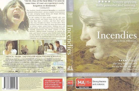 dvd cover Incendies (2010) R4