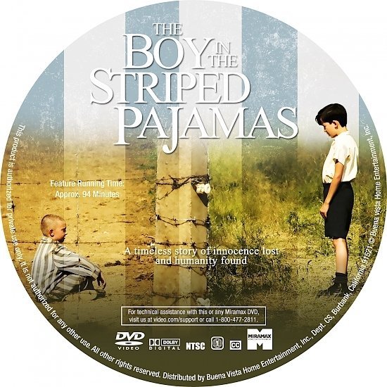 dvd cover The Boy In The Striped Pajamas (2008) R1 & R2
