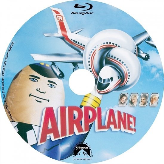 dvd cover Airplane (1980) Blu-Ray DVD Label
