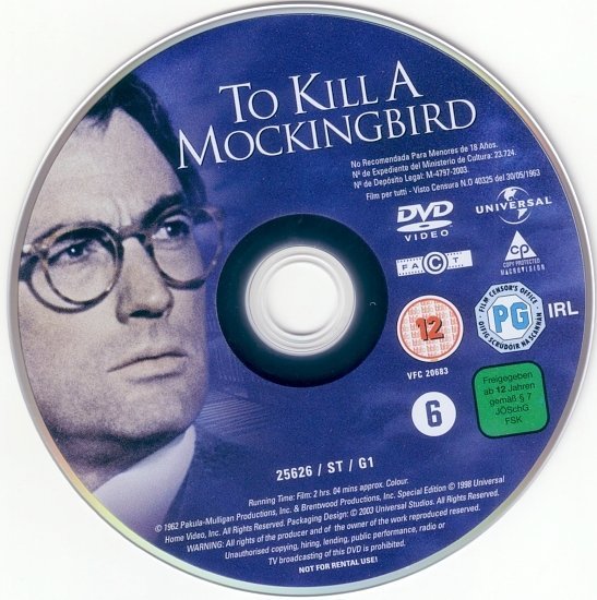 dvd cover To Kill A Mockingbird (1962) FS R2