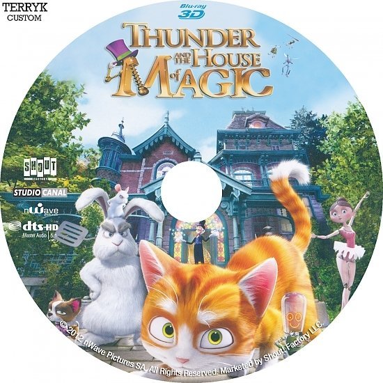 dvd cover Thunder and the House of Magic 3D Blu-Ray Custom Label