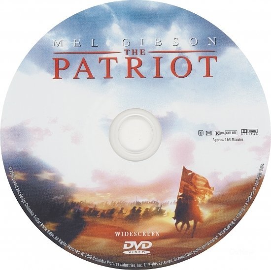 dvd cover The Patriot (2000) WS SE R1