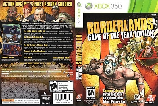 dvd cover Borderlands Game of the Year Edition NTSC f