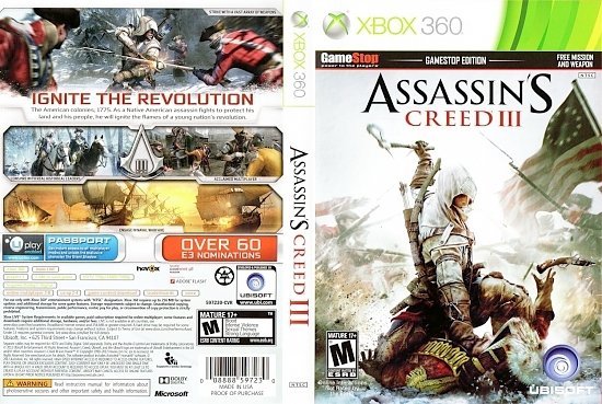 dvd cover Assassin's Creed III