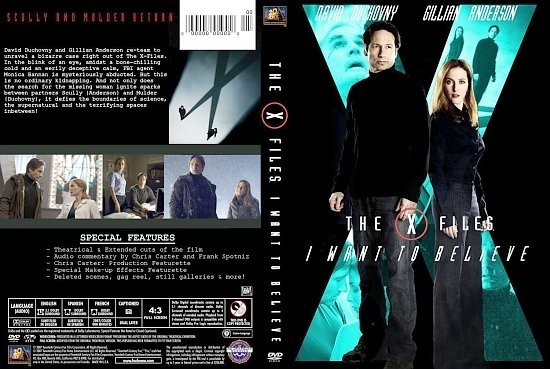 dvd cover The X Files I Want to Believe