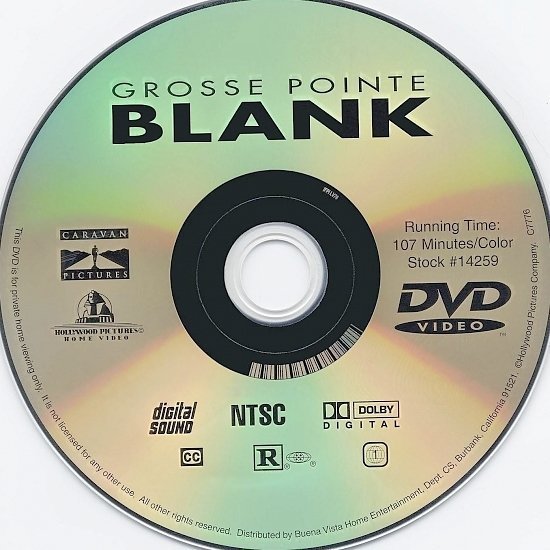 dvd cover Grosse Pointe Blank (1997) WS R1