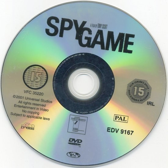 dvd cover Spy Game (2001) R2