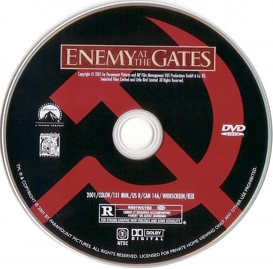 dvd cover Enemy At The Gates (2001) WS R1