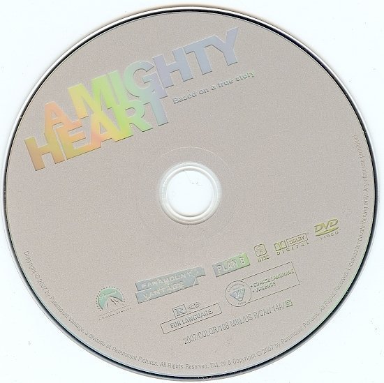 dvd cover A Mighty Heart (2007) WS R1