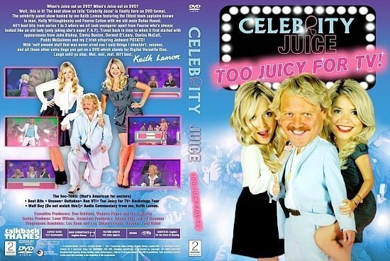 dvd cover Celebrity juice to juicy for tv