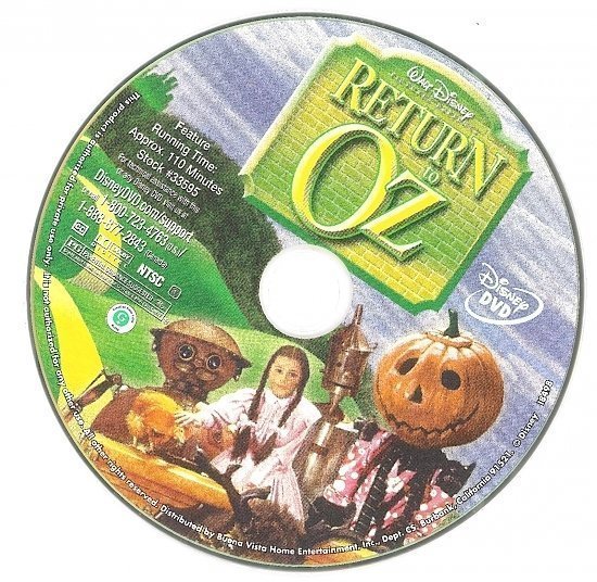 dvd cover Return To Oz (1985) R2