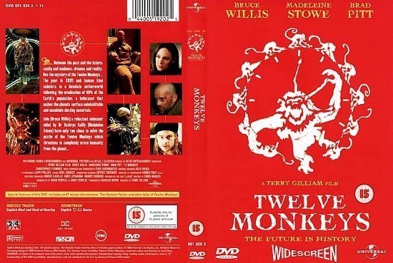 dvd cover Twelve Monkeys (1995) WS R2