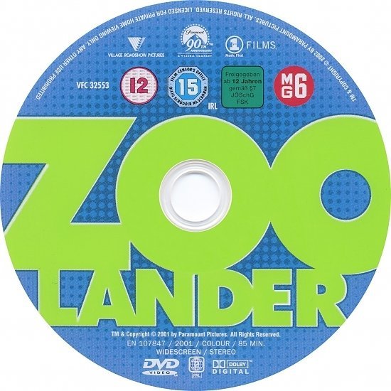 dvd cover Zoolander (2001) WS R2 & R4