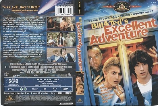 dvd cover Bill & Ted's Excellent Adventure (1988) WS R1