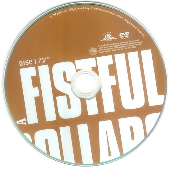 dvd cover A Fistful of Dollars (1964) CE WS R1