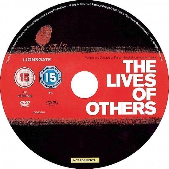dvd cover The Lives Of Others (2006) R2