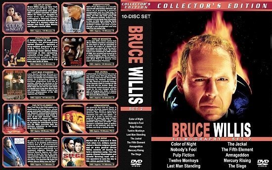 dvd cover Bruce Willis Filmography Set 2