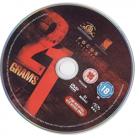 dvd cover 21 Grams (2003) WS R2