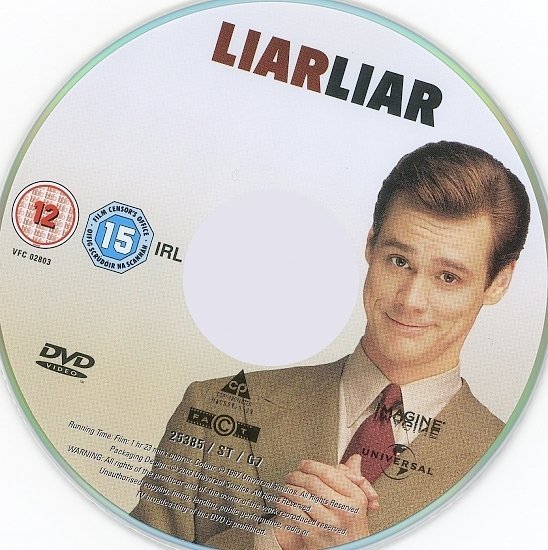 dvd cover Liar Liar (1997) R2 Retail