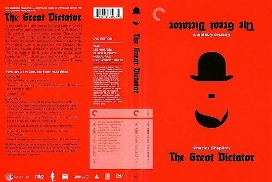 dvd cover Chaplin The Great Dictator Criterion Collection