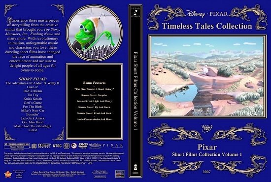 dvd cover Pixar Shorts