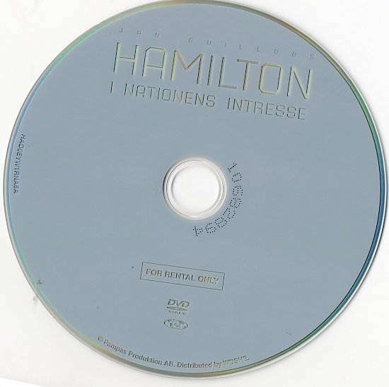 dvd cover Hamilton: I Nationens Intresse SWEDISH R2