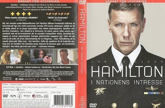 dvd cover Hamilton: I Nationens Intresse SWEDISH R2