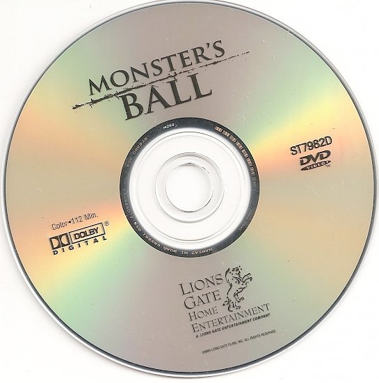 dvd cover Monster's Ball (2001) WS R1