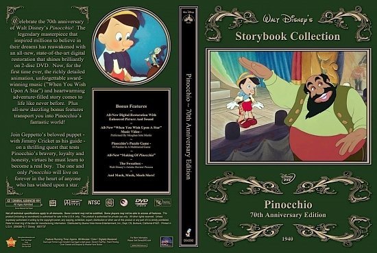 dvd cover Pinocchio 2 Disc