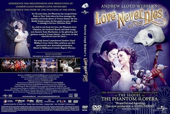 dvd cover Love Never Dies