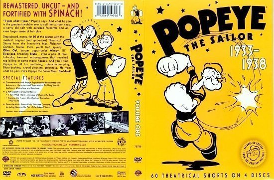 dvd cover Popeye The Sailor 1933 1938