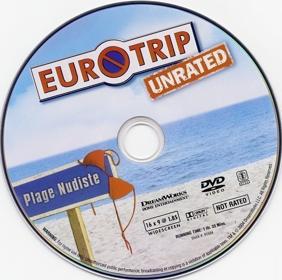 dvd cover Eurotrip (2004) WS UNRATED R1