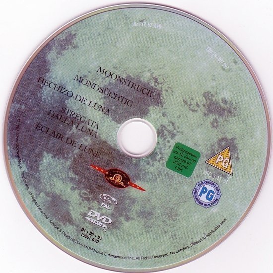 dvd cover Moonstruck (1987) R2