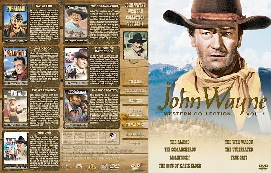 dvd cover John Wayne Western Collection Volume 1
