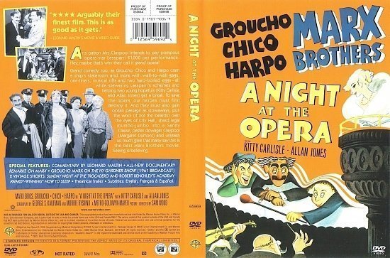 dvd cover A Night at the Opera (1935) FS R1