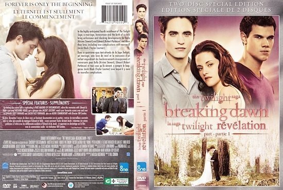 dvd cover The Twilight Saga Breaking Dawn Part 1 Twilight R v lation 1ere partie