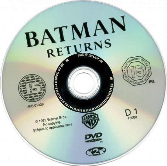 dvd cover Batman Returns (1992) R2