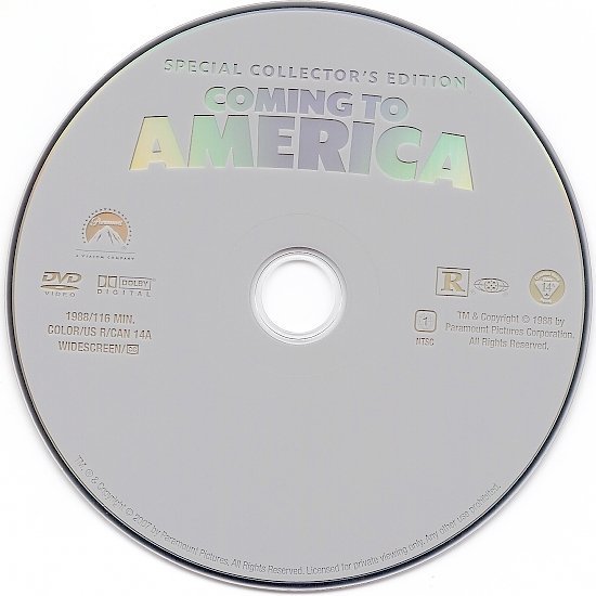 dvd cover Coming to America (1988) WS R1