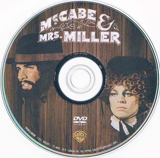 dvd cover McCabe & Mrs. Miller (1971) WS R1
