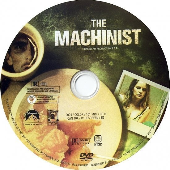 dvd cover The Machinist (2004) R1