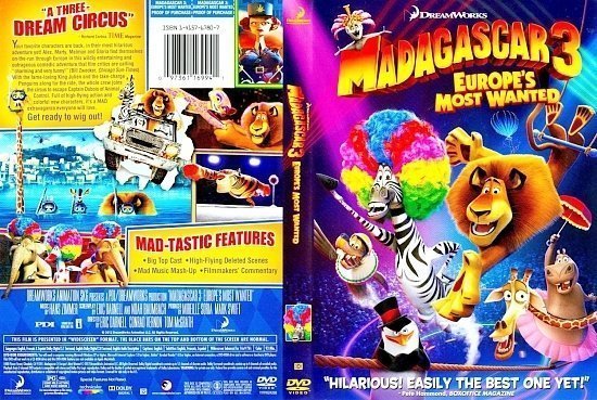 dvd cover Madagascar 3 Europe's Most Wanted
