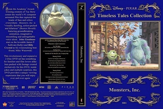 dvd cover Monsters Inc 1