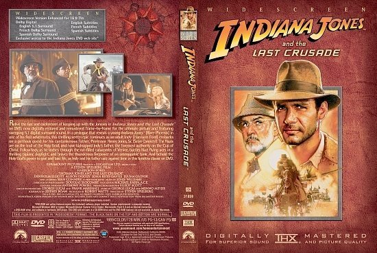 dvd cover Indiana Jones And The Last Crusade (1989) WS R1