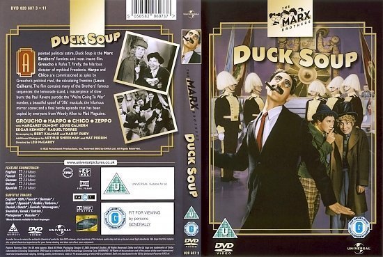 dvd cover Duck Soup (1933) R2