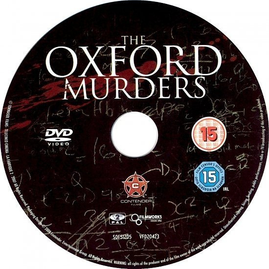 dvd cover The Oxford Murders (2008) R2