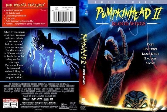 dvd cover Pumpkinhead 2 Blood Wings