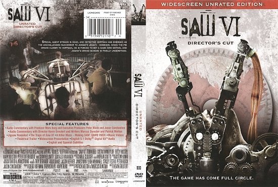 dvd cover Saw VI (2009) UR WS R1